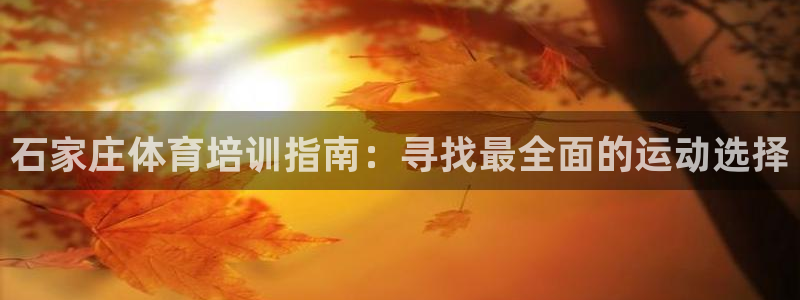 耀世令是什么：石家庄体育培训指南：寻找最全面的运动选