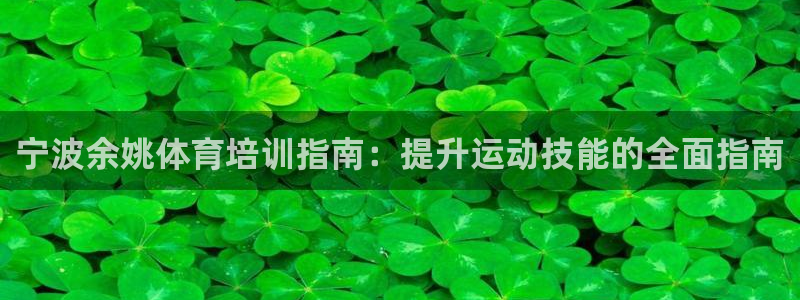 耀世娱乐挂机赚钱吗：宁波余姚体育培训指南：提升运动技