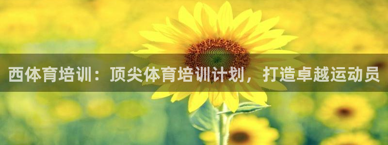 耀世娱乐登陆：西体育培训：顶尖体育培训计划，打造卓越