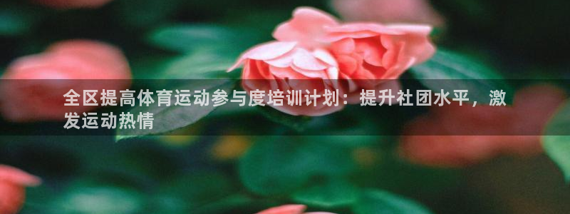 耀世娱乐平台官网首页：全区提高体育运动参与度培训计划：提升社